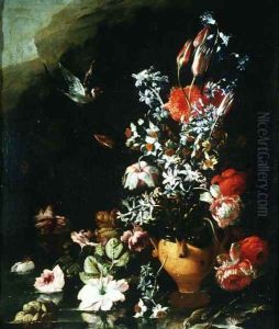 Still Life of Flowers by Paolo Porpora