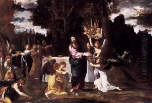 Christ Served by Angels in the Wilderness by Lodovico Carracci