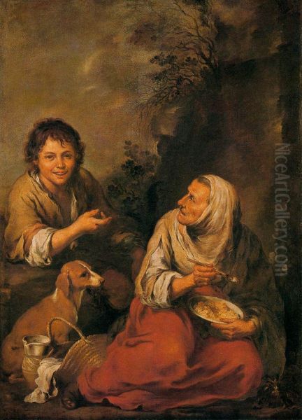 Old Woman and Boy - view 1