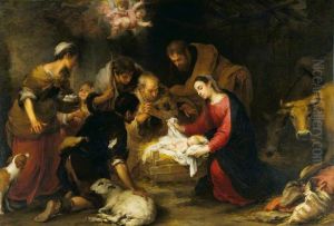Adoration of the Shepherds 2 by Bartolome Esteban Murillo