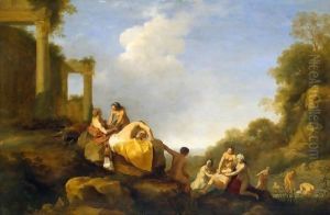Landscape with Diana and Callisto by Cornelis Van Poelenburgh