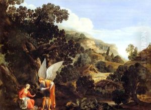 An Angel Appearing to the Wife of Manoah by Carlo Saraceni