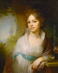 Portrait Of M I Lopukhina 1797 by Vladimir Lukich Borovikovsky