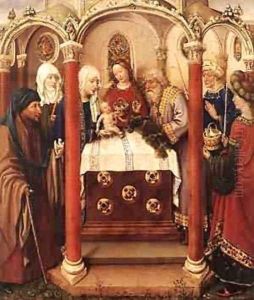 Altarpiece Of The Virgin 1433-35 by Jacques Daret