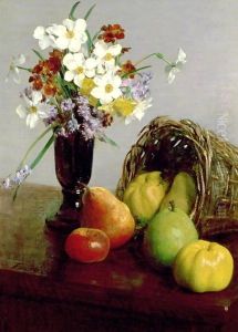 Fruits and Flowers 1866 by Ignace Henri Jean Fantin-Latour