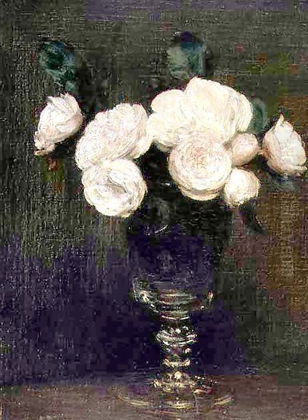 Still Life of Malmaison Roses - view 1