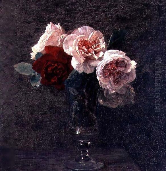 Still Life of Pink and Red Roses - view 1