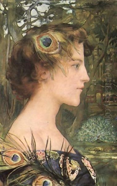 Profile With Peacock 1896 - view 1