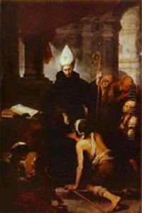 St Thomas Villanueva Giving Alms 1668 by Bartolome Esteban Murillo