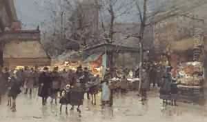 On a Grand Boulevard at Dusk by Eleanor Fortescue-Brickdale