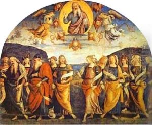 The Almighty With Prophets And Sybils 1500 by Pietro Vannucci Perugino