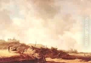 Marine Landscape With Fishermen by Jan van Goyen