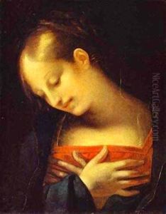 Head Of The Virgin For Annunciation 1811 by Pal Mihaltz