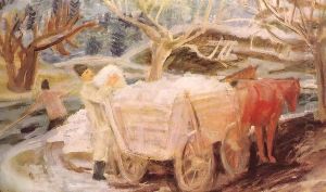 Collecting Ice Slabs 1937 by Paul Brill