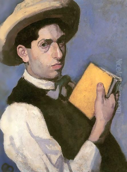 Self portrait with Straw Hat 1906 - view 1