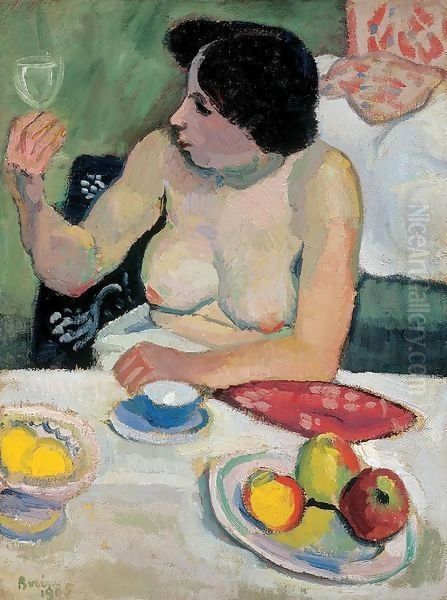 Woman with Glass c 1906 - view 1