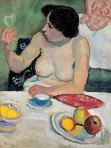 Woman with Glass c 1906 by Paul Brill