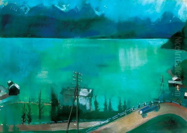 Road at the Lakeside - view 1
