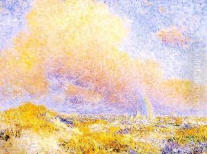 Village under a Rainbow as Seen from the Dunes 1887 by Theo van Rysselberghe
