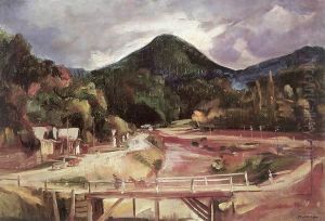 Bridge in the Valley 1929 by Imre Amos