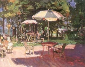 The Garden of Hotel Hullam 1956 by Imre Amos