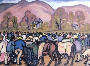 Fair at Nagybanya 1911 by Sidney Harold Meteyard