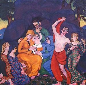 The Shepherds Find Christ 1912 by Sidney Harold Meteyard