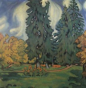 View of a Park 1910 by Sidney Harold Meteyard
