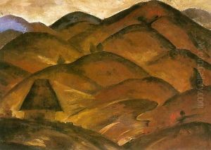 Landscape with Mountains 1922 by Maria Modok