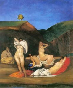 Nudes in the Landscape 1924 by Maria Modok