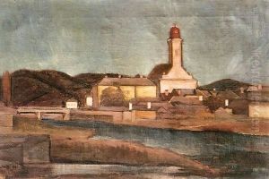 View of Nagybanya from the Brook Zazar 1920 by Maria Modok