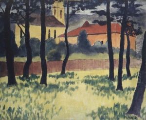 Garden of a Church 1908 by Miksa Roth