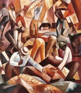 Cubist City Builders 1927 by Jan van Beers