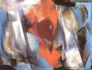Abstract Composition in Red and Blue 1930 by Janos Pirk