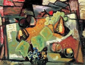 Fruit Still life 1940 by Janos Pirk