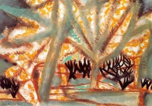 Green Trees Yellow Lights 1949 by Janos Pirk