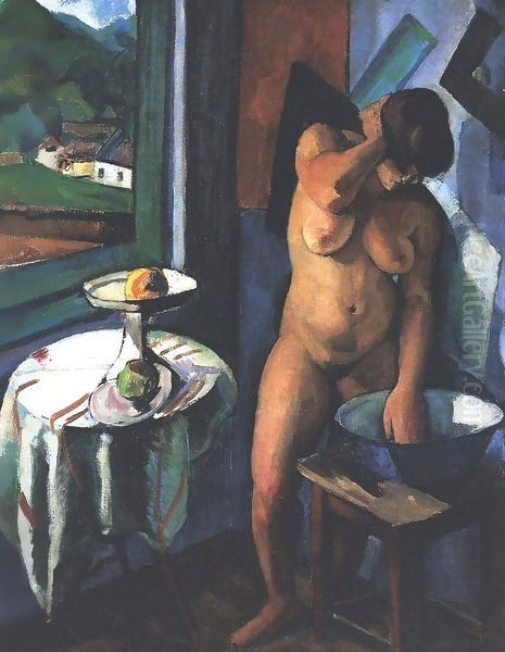 Female Nude Washing - view 1