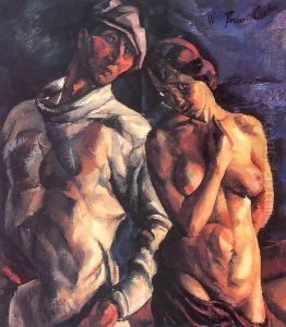 Self portrait with Model 1910 12 by Tibor Duray