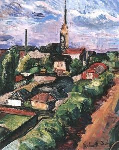Village from Bird's eye View by Tibor Duray