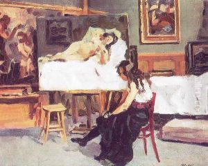 In the Studio 1905 by Bela Onodi