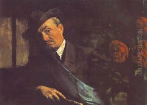 Self portrait 1920 by Istvan Boldizsar