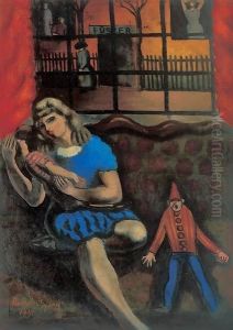 Girl with a Doll 1941 by Geza Bornemisza