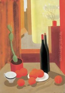 Still life with Cactus and Oranges 1933