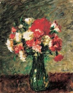 Flower Still life with Carnation by Jeno Remsey