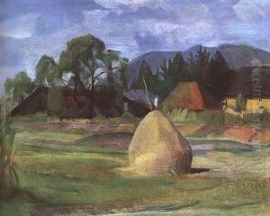 Landscape at Nagybanya c 1930 by Hugo Scheiber