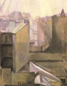 Walls in Buda 1920 by Hugo Scheiber