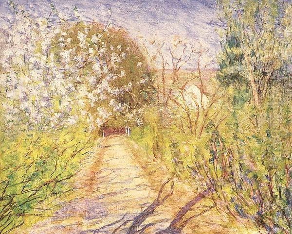 Garden Path with Blossoming Bushes 1935 - view 1