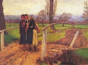 Gypsy Women on the Bridge (On the Way Home) 1911 by Kann Gyula Kosztolanyi