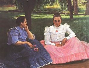 Sunday Conversation of Girls at Somogytur 1909 by Kann Gyula Kosztolanyi