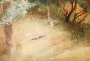 A Bench in the Garden 1943 by Istvan Desi-Huber